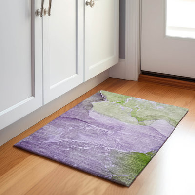 Premium Machine Washable Cerrito AMF517 Purple Rug