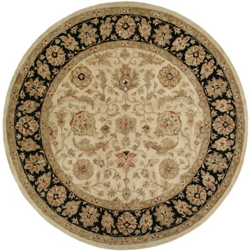 Hand Tufted Wool Oriental Area Rug in Brown/Beige, Runner 2'6" x 10'