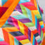Herringbone Print Indoor-Outdoor Cushion, Multicolour