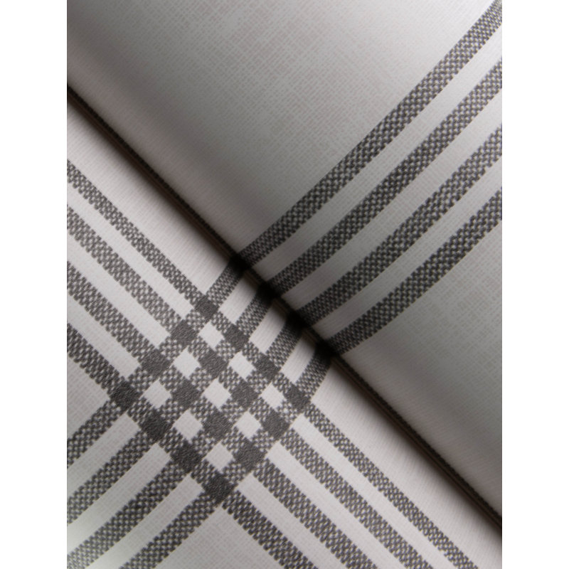 Papier peint à carreaux Twain, Gris anthracite
