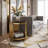 Modern Luxury Round Glass End Table,2-Tier Tempered Glass Side Table with Stainless Steel Frame -1629957861