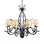 Lustre classique / traditionnel à 8 lumières Bordeaux