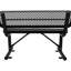 Banc d'extérieur en acier avec 75 degrés - Solide et noir pour pelouse stable L 48 po x l 22,8 po