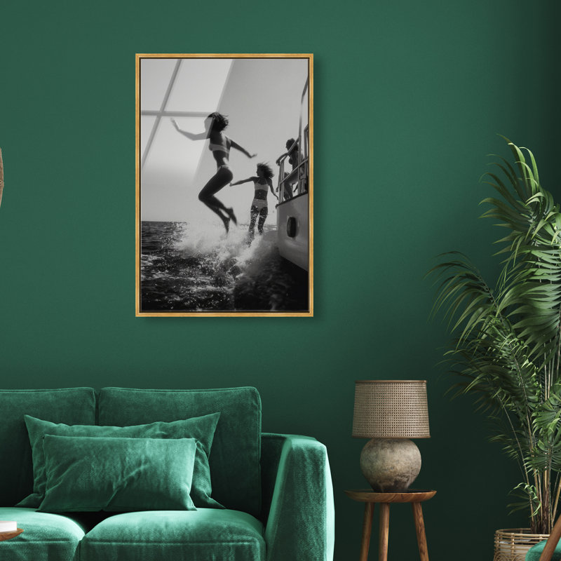 Liquid Gravity Print by Oliver Gal, 31"H x 21"W, Gold Floater Frame