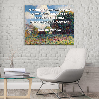 ArtsyQuotes Gallery Wrapped Canvas By Martin Powell Its time to calculate your risks make amends to reduce errors and increase your successes ArtsyQuotes Gallery Wrapped Canvas By Martin Powell Its time to calculate your risks make amends to reduce errors and increase your successes