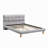 Upholste Platform Bed Frame With Cookie-Shaped Headboard, Easy Assembly, Soft And Comfortable-1814631792