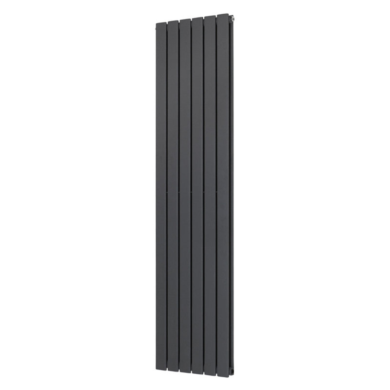 Shonna Vertical Double Flat Panel Radiator, Anthracite, 160cm H x 40.8cm W