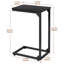 59cm H Small Sofa Side Table, C-Shaped End Table for Couch with Metal Frame -925810544