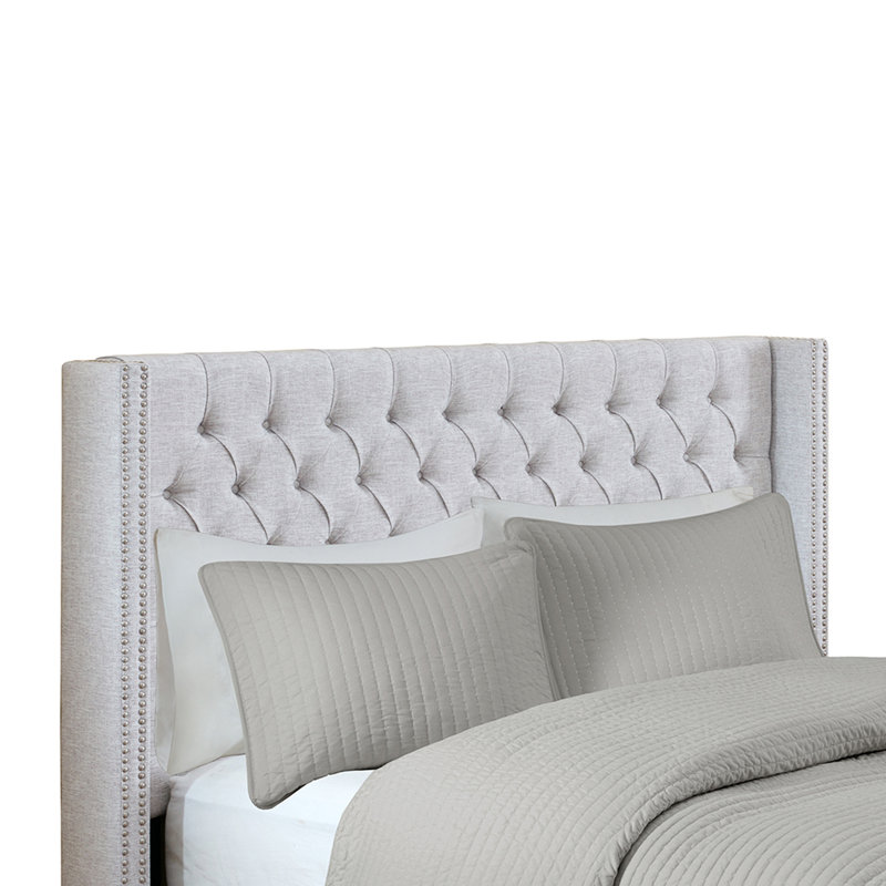 Tête de lit tapissier, Gris