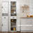 Tall Bathroom Storage Cabinet With 2 Barn Doors And 1 Drawer-964847059