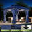 Jolydale 8x8 Ft Outdoor Gazebo With Double Roof, Patio Canopy With Mosquito Netting And Curtains, Suitable For Patios, Lawn And Backyard-111806392