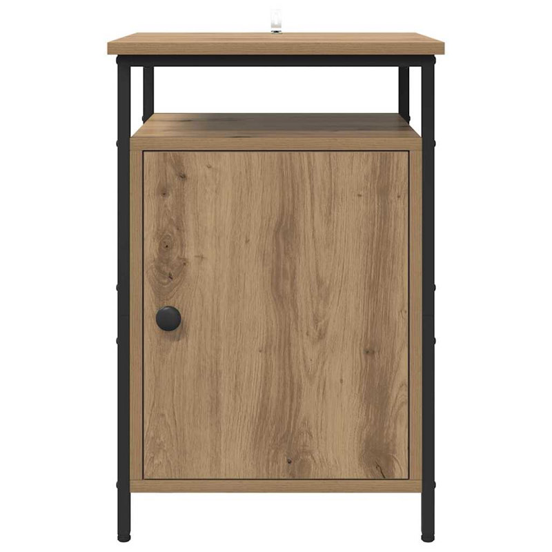 40cm W Manufactured Wood Bedside Table, Artisan Oak