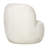 Polyester Rounded Barrel White Accent Chair