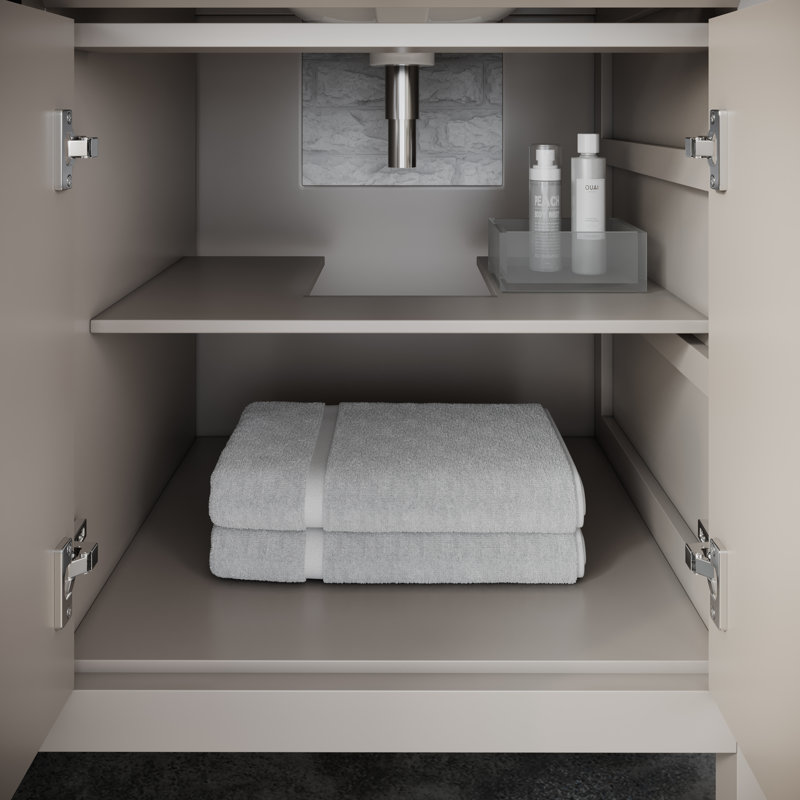Sibilla 60 po Meuble-lavabo avec tiroir, Gris chaleureux