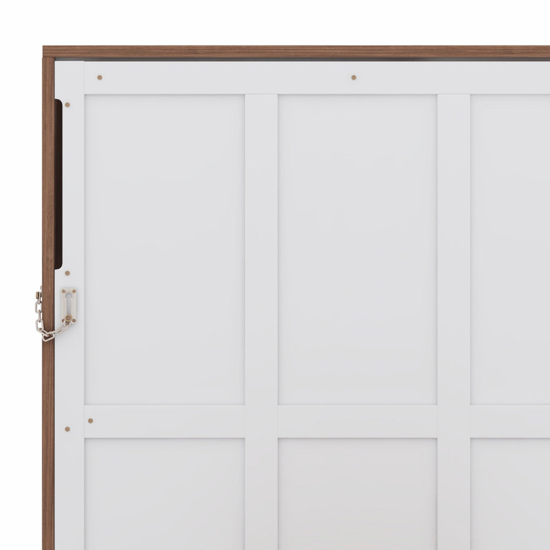 Lit escamotable avec bureau escamotable Murphy, Blanc