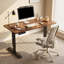 Bureau électrique Inbox Zero Ozia 55 "x 24" avec contrôleur mémoire Vintage brun DESK-LOP-4L8N-62 -1489960982