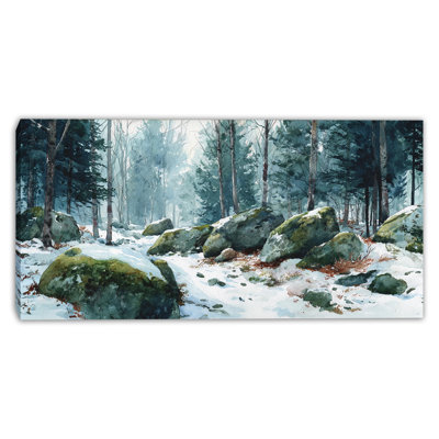 Art mural sur toile Mossy Stones