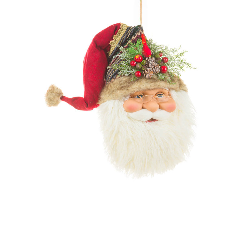 Hanging Red Inviting Santa Clause Head