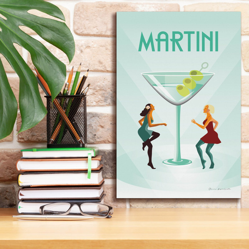 'Martini'  by Omar Escalante Canvas Wall Art, 18" H x 12" W x 0.75" D