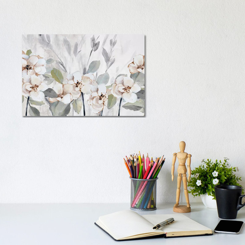 «Garden Fleurs» par Lanie Loreth - reproduction d'art sur toile tendue, H 8 po x l 12 po x P 0,75 po