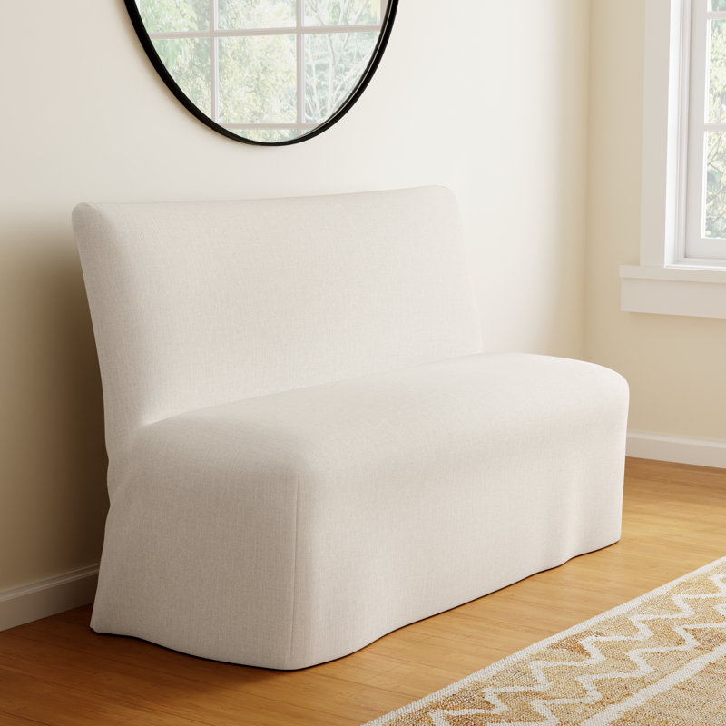 Ivanka Upholstered Bench, Classic Talc Linen
