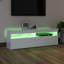 Meuble télé vidaXL avec console multimédia et lumières DEL