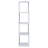 White and Chrome 4-tier Bookcase