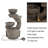 Decorative 4-Tier Cascading Hand Painted Outdoor Water Fountain with LED Light