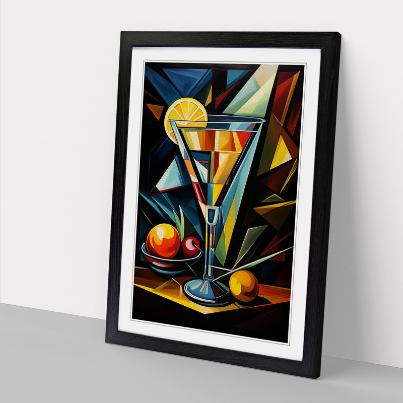 Single Picture Frame Print on Wood, Black Framed, 34cm H x 25cm W