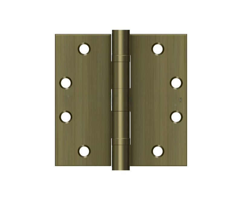 102'' x 102'' Steel Butt Bearing Hinge, Antique Brass