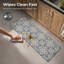 Ensemble de 2 tapis de cuisine à motif de carreaux Paco - Idéal pour les propriétaires et les locataires - Doublez le style et la commodité-90558591