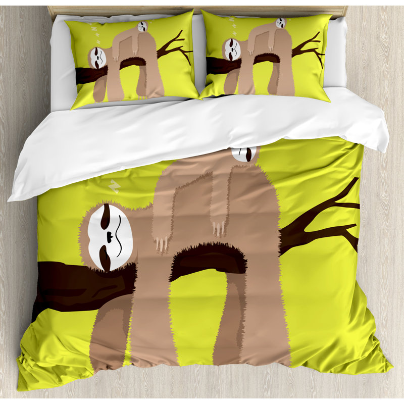 Sloth Modern & Contemporary Duvet Cover, King