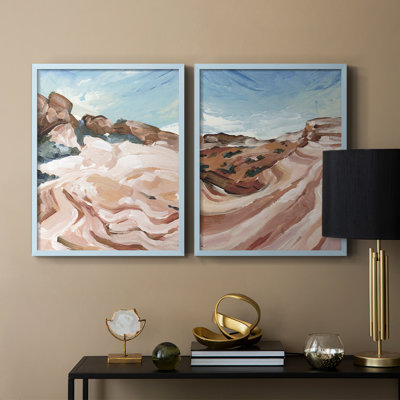 Impression sur cadre Impasto Plateau I-Premium - prêt à être accroché - aucun clou requis - aucun clou requis