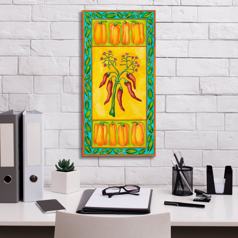 Toile épique «Peppers with Multi Red» par Andrea Strongwater, Epic Graffiti, 12 po x 24 po