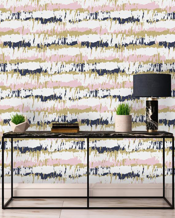 Rouleau de papier peint adhésif amovible scandinave L 6,25 pi x l 25 po Anndale, L 4,17 po x l 25 po