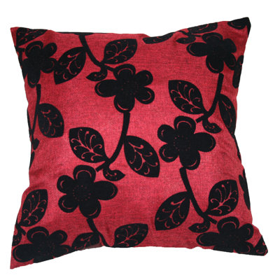 Tivoli Floral Flock Decorative Throw Pillow