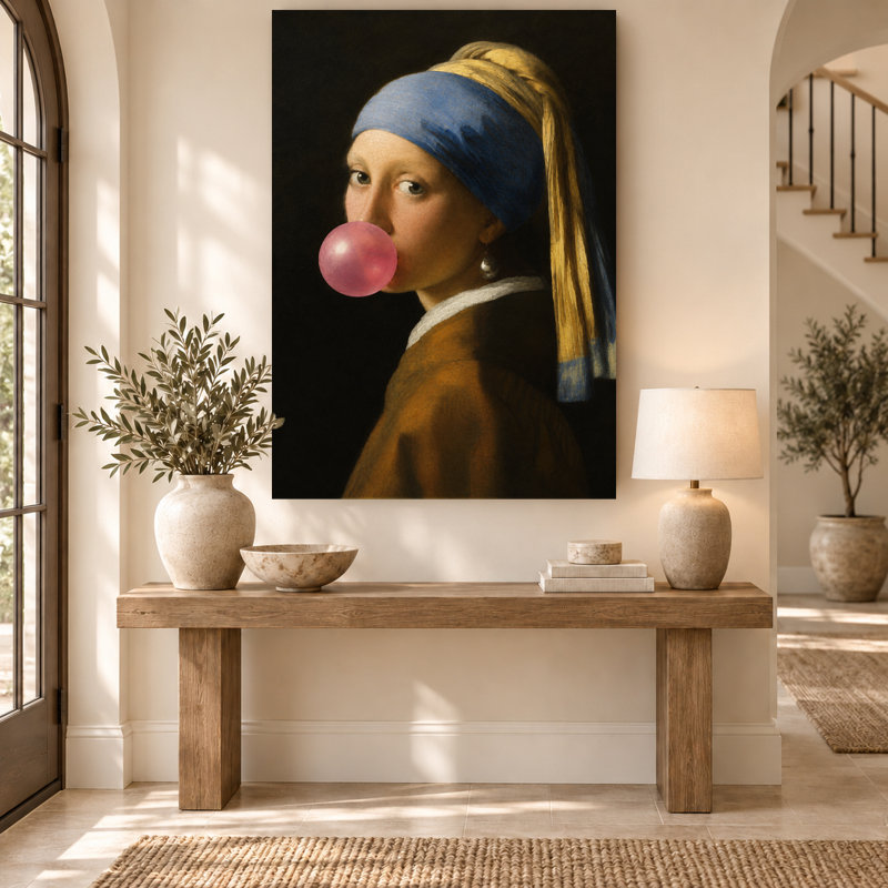 by Johannes Vermeer Print, H 30 po x l 20 po