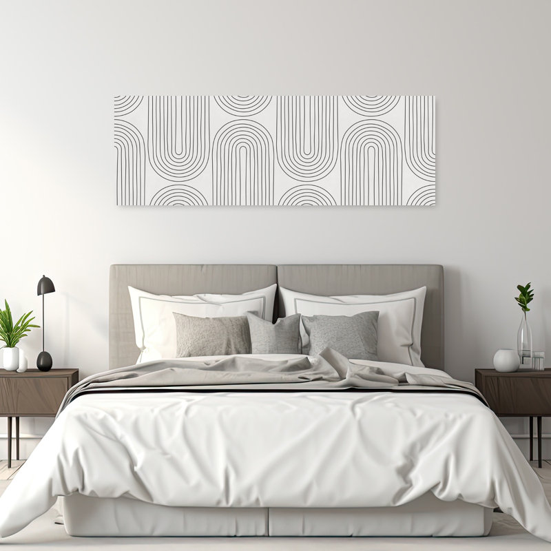 Motif d'arches géométriques abstraites, art contemporain contemporain, H 60 po x l 20 po