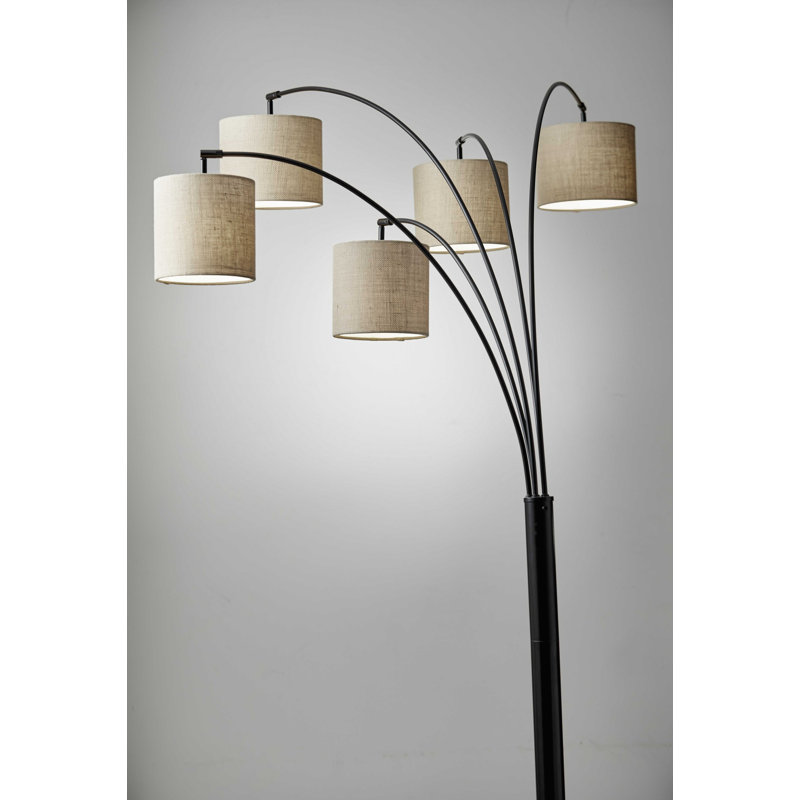 Lampe sur pied à branches 82" Noland, Bronze antique, Beige