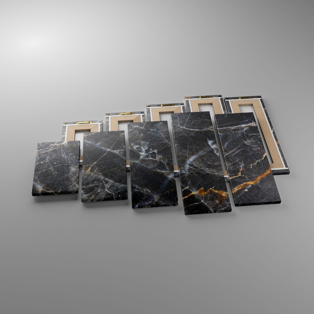 5-tlg. Leinwandbilder-Set Marble Stone