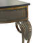 Gold Metal Leaf Embossed Living Room Console Table with Ornate Scroll Legs, 41" x 19" x 33"