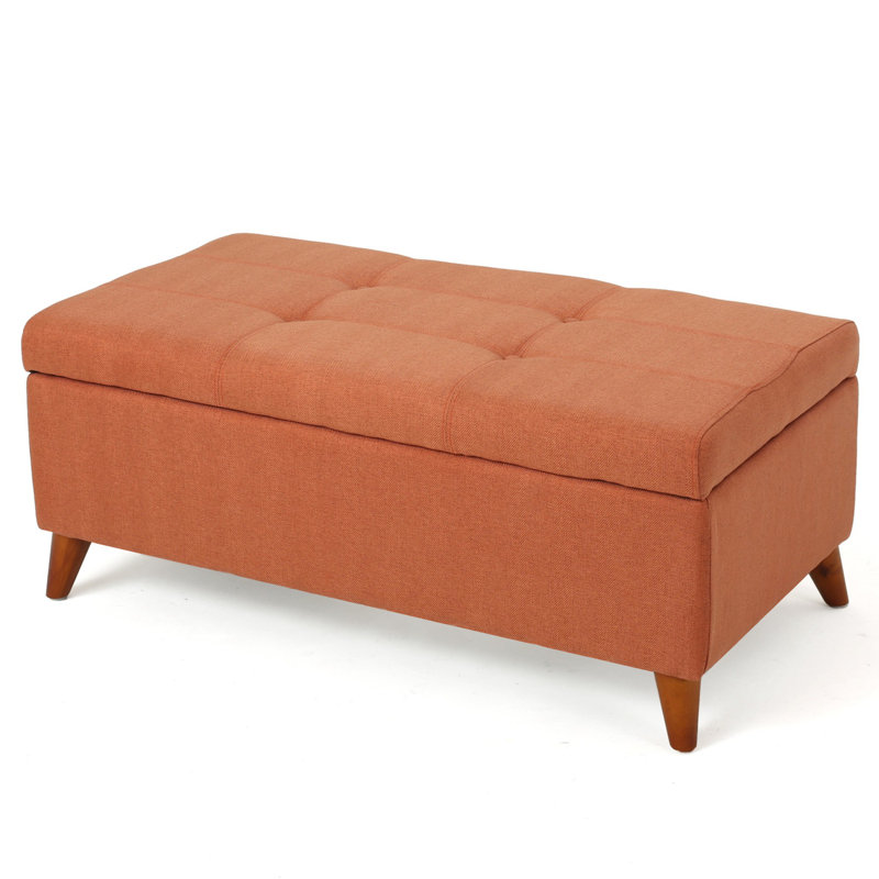 Flip Top Storage Bench, Orange