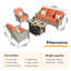 Wicker 6 - Person Patio Conversation Set with Cushions-647227515