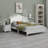 Wood Platform Bed And Two Nightstands-284842248
