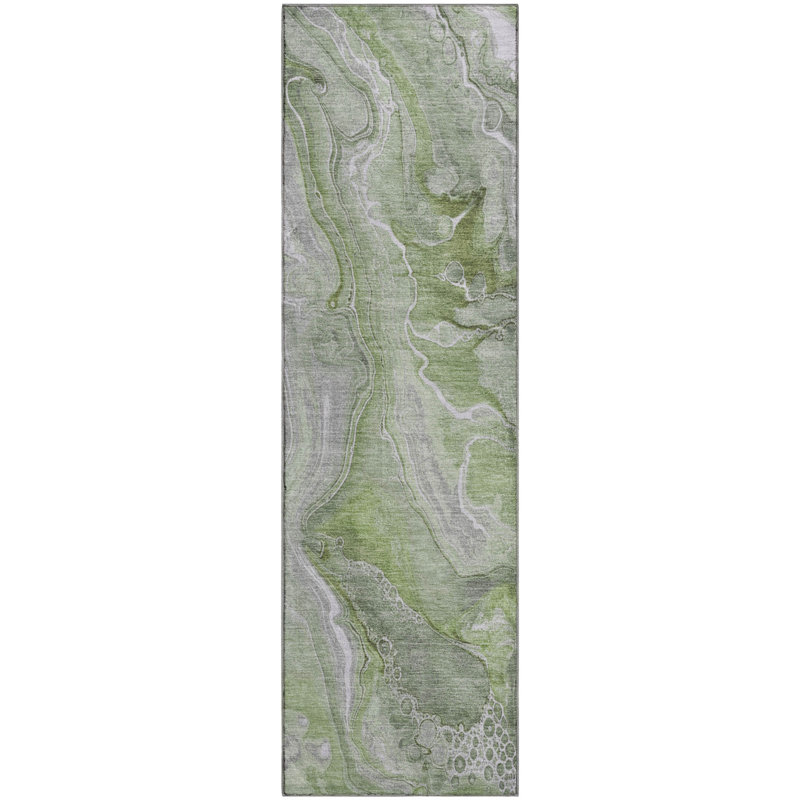 Premium Machine Washable Slesnick AMF1681 Abstract Rug, Runner 2'3" x 7'6"