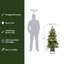 Sapin de Noël artificiel vert dense pré-illuminé de 1,20 m dans un pot en bois rustique