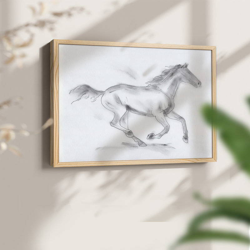 Étalon de fumée I - reproduction encadrée - réarmable, H 8 po x l 10 po, Naturel