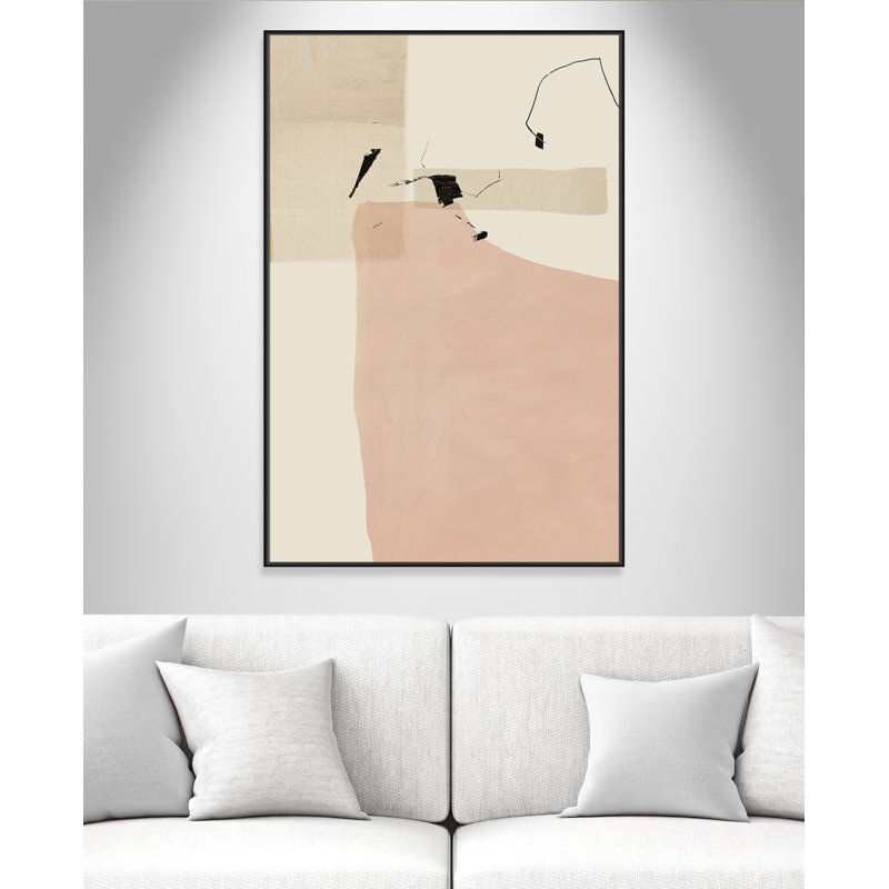 Cartez Soft Tempo - peinture sur toile à cadre flottant, H 61,5 po x l 41,5 po, Cadre noir