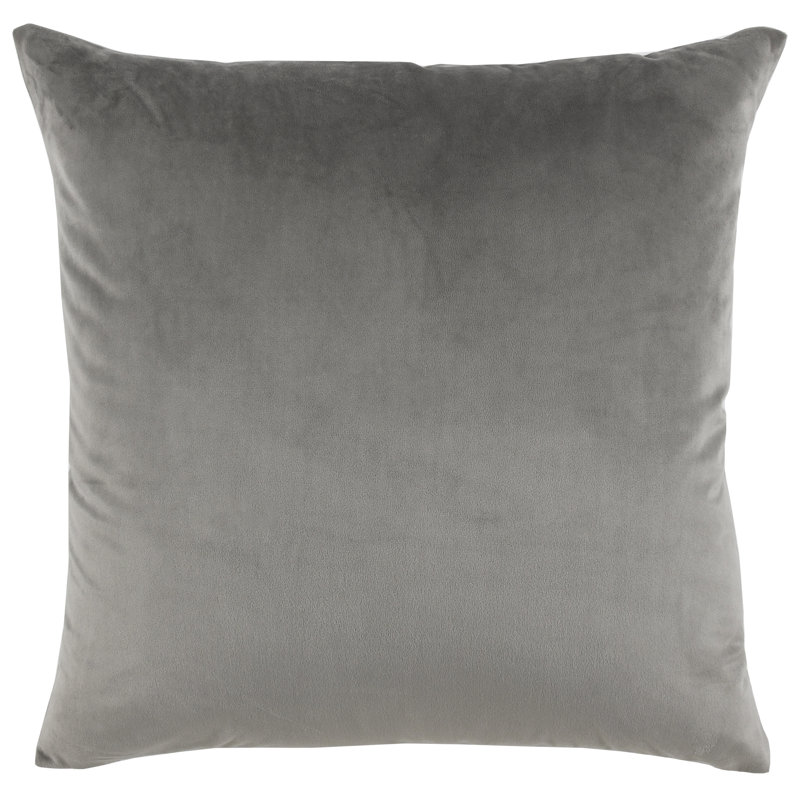 Coussin décoratif en velours Torri, gris
