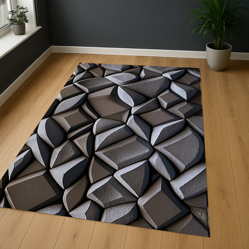 Stone Area Rug, Runner 70 x 140 cm
